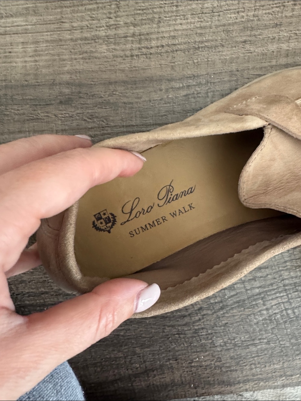 Loro Piana Suede Tassel Loafers in Taupe - Picture 4 of 9